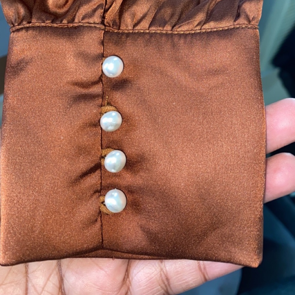 Brown tied bodysuit